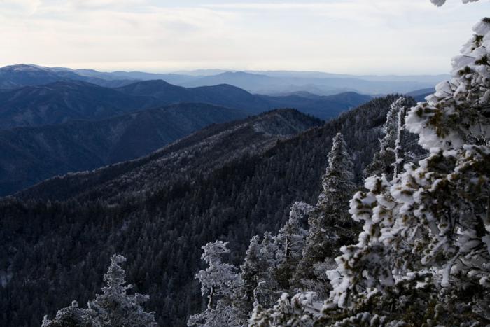 Hiking - Great Smoky Mountain Rainbow Falls Trail (13.6 miles) Tennessee