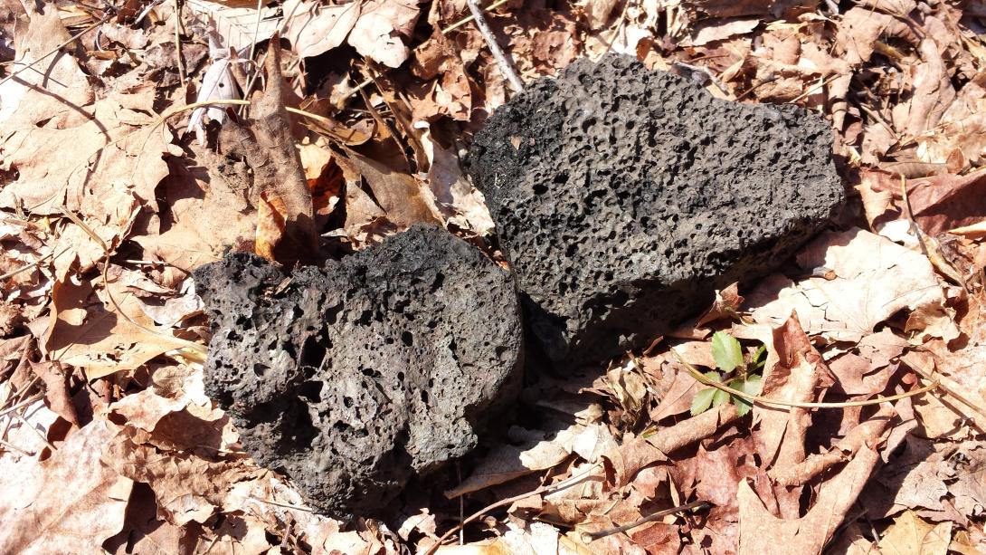 Slag can be seen at abandoned site